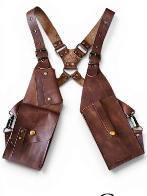 Hakiki Deri Holster Vücut Çantası - Limited Edition Kızıl Taba
